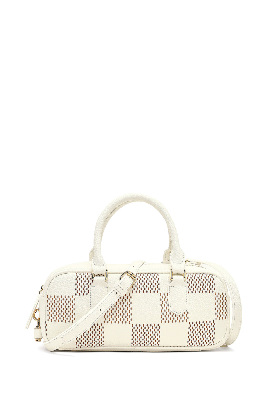 Women's White Long Strap Patterned Shoulder Bag 25SBD2503FT | Derimod