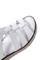Kadın Beyaz Deri Comfort Sandalet | Derimod