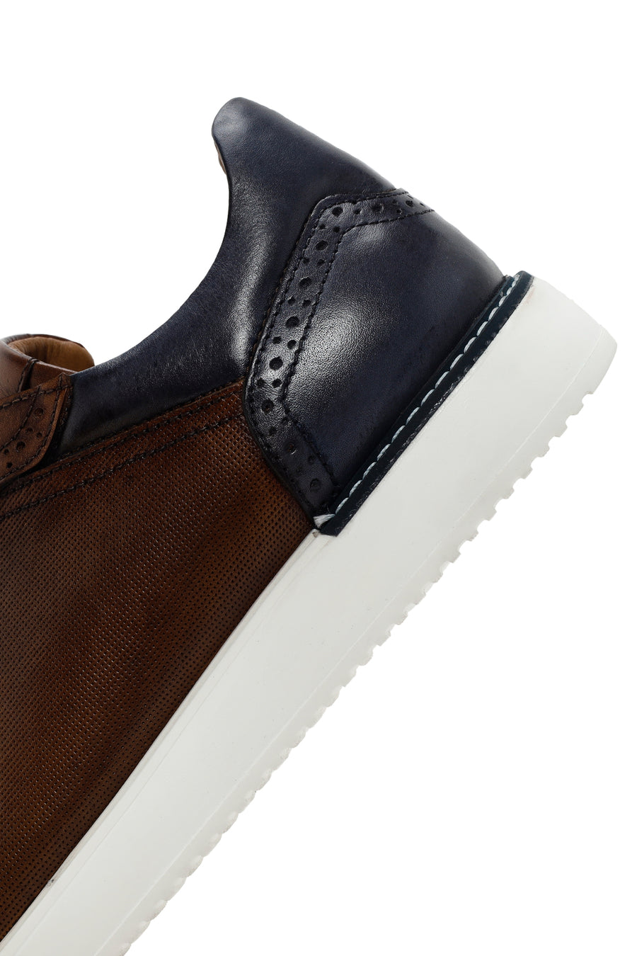 Erkek Taba Bağcıklı Deri Sneaker