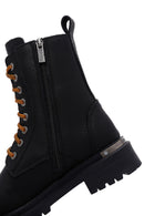 Harley Davidson Women's Black Printed Leather Rebel Boots | Derimod