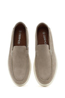Men's Beige Suede Leather Casual Loafer | Derimod