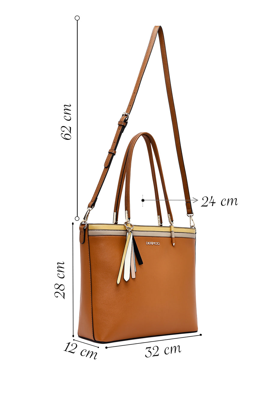 Women's Tan Long Strap Shoulder Bag