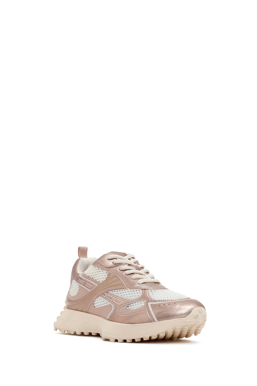 Kadın Pembe Bağcıklı Kalın Tabanlı Sneaker
