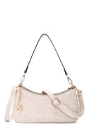 Women's Beige Long Strap Quilted Handbag | Derimod