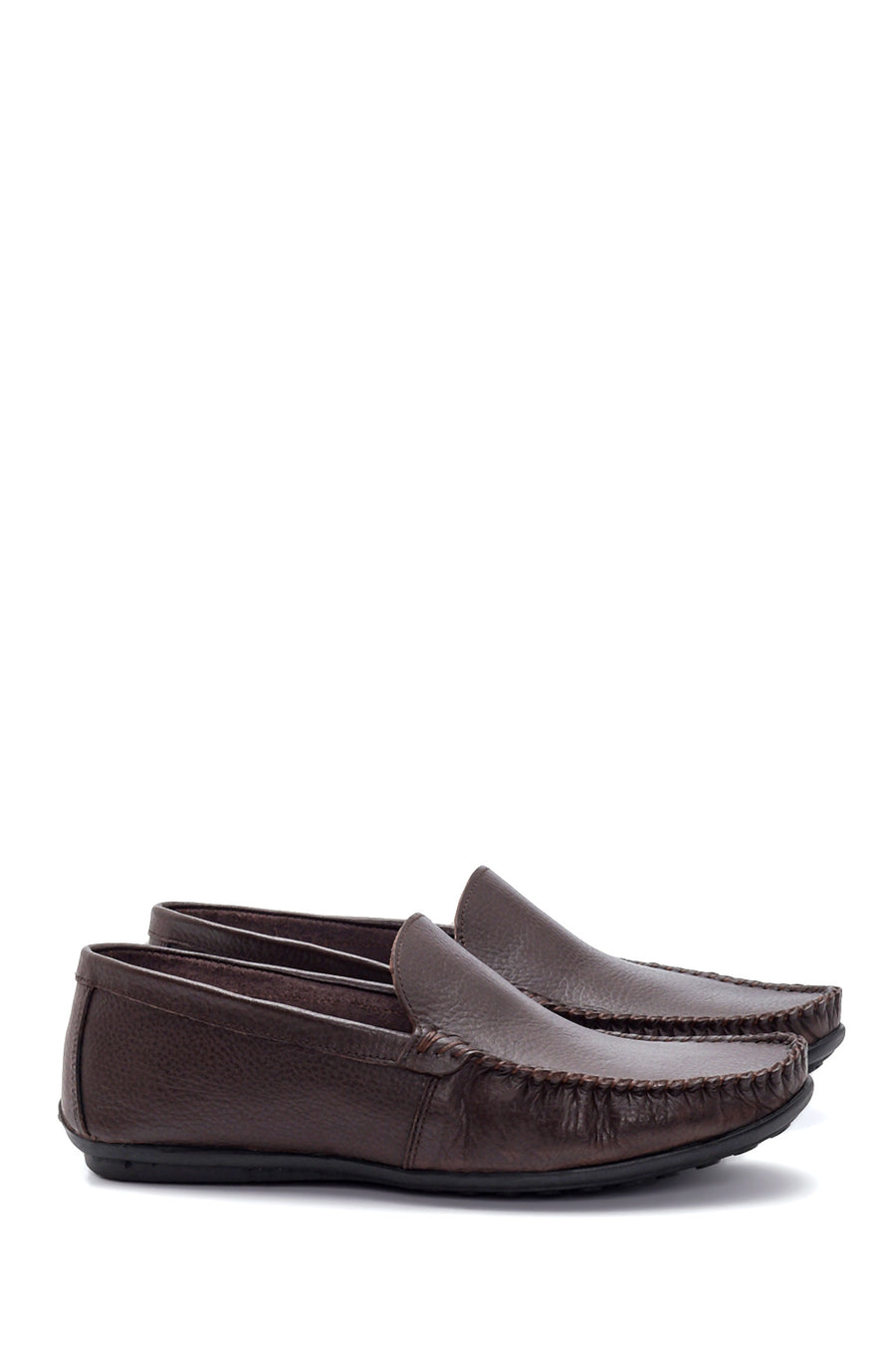 Erkek Kahverengi Deri Casual Loafer