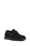 Men's Black Fabric Loafer | Derimod