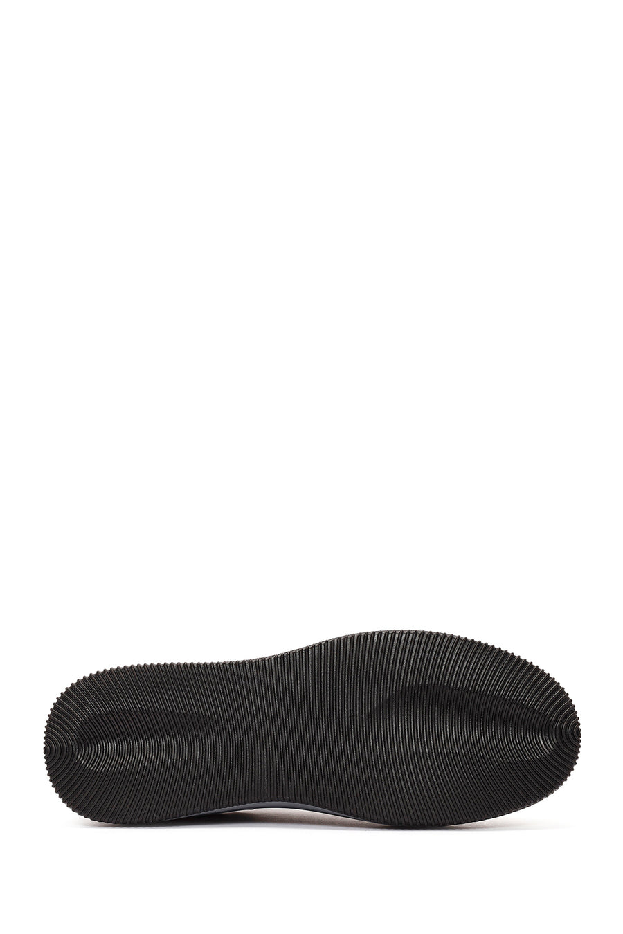 Men's Black Lace-up Leather Sneaker