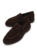 Derimod Black Erkek Kahverengi Süet Deri Loafer | Derimod
