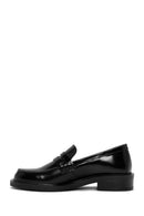 Women's Black Leather Classic Loafer | Derimod