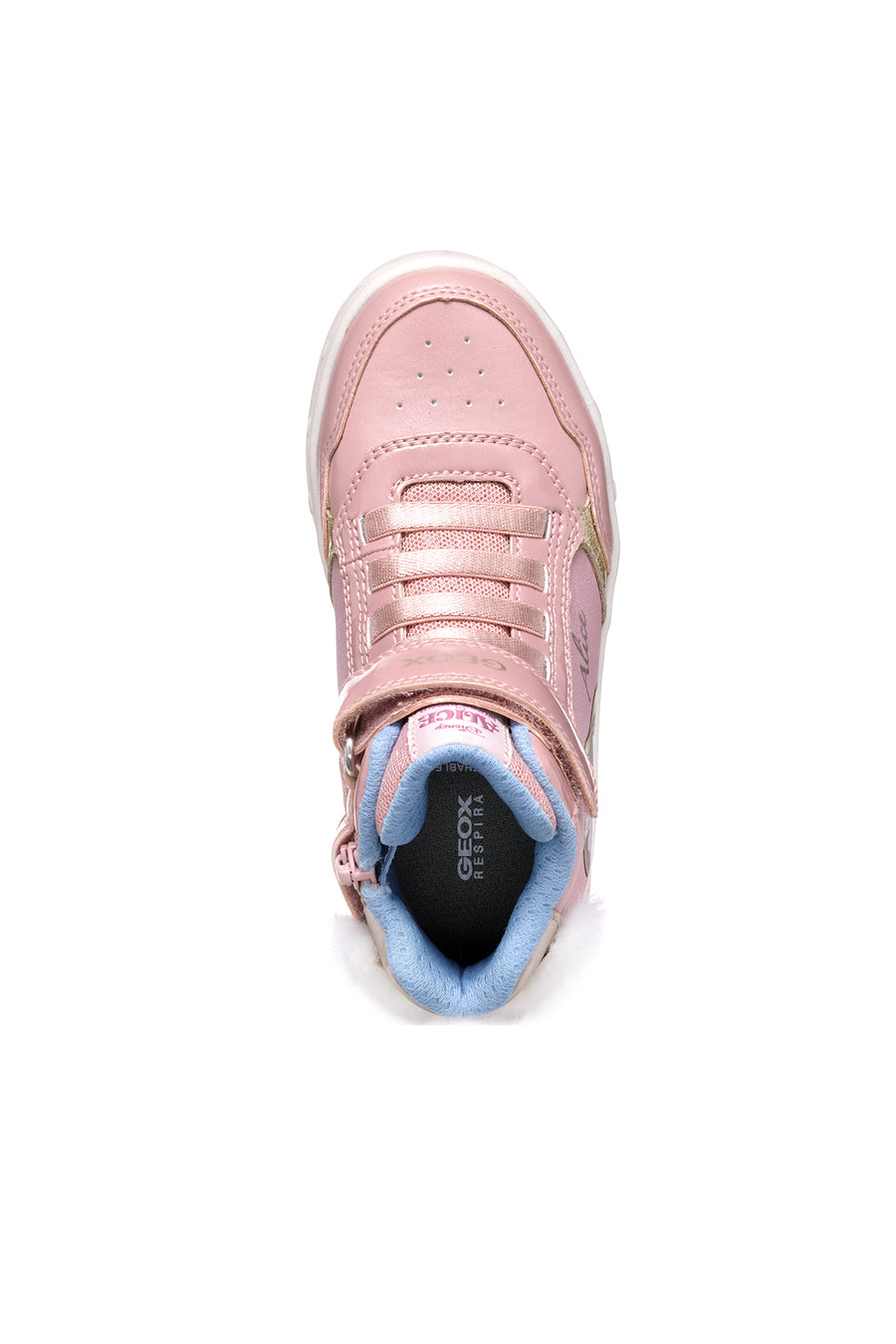 Geox Kız Çocuk Pembe Skylin Bantlı Desenli Bilekli Sneaker