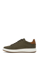 Men's Green Lace-Up Nubuck Leather Sneaker | Derimod