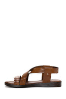 Women's Tan Leather Bodrum Sandals | Derimod