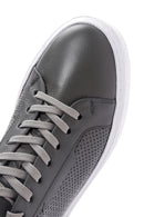 Men's Gray Leather Sneaker | Derimod