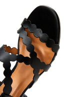 Women's Black Thick Heeled Sandals | Derimod