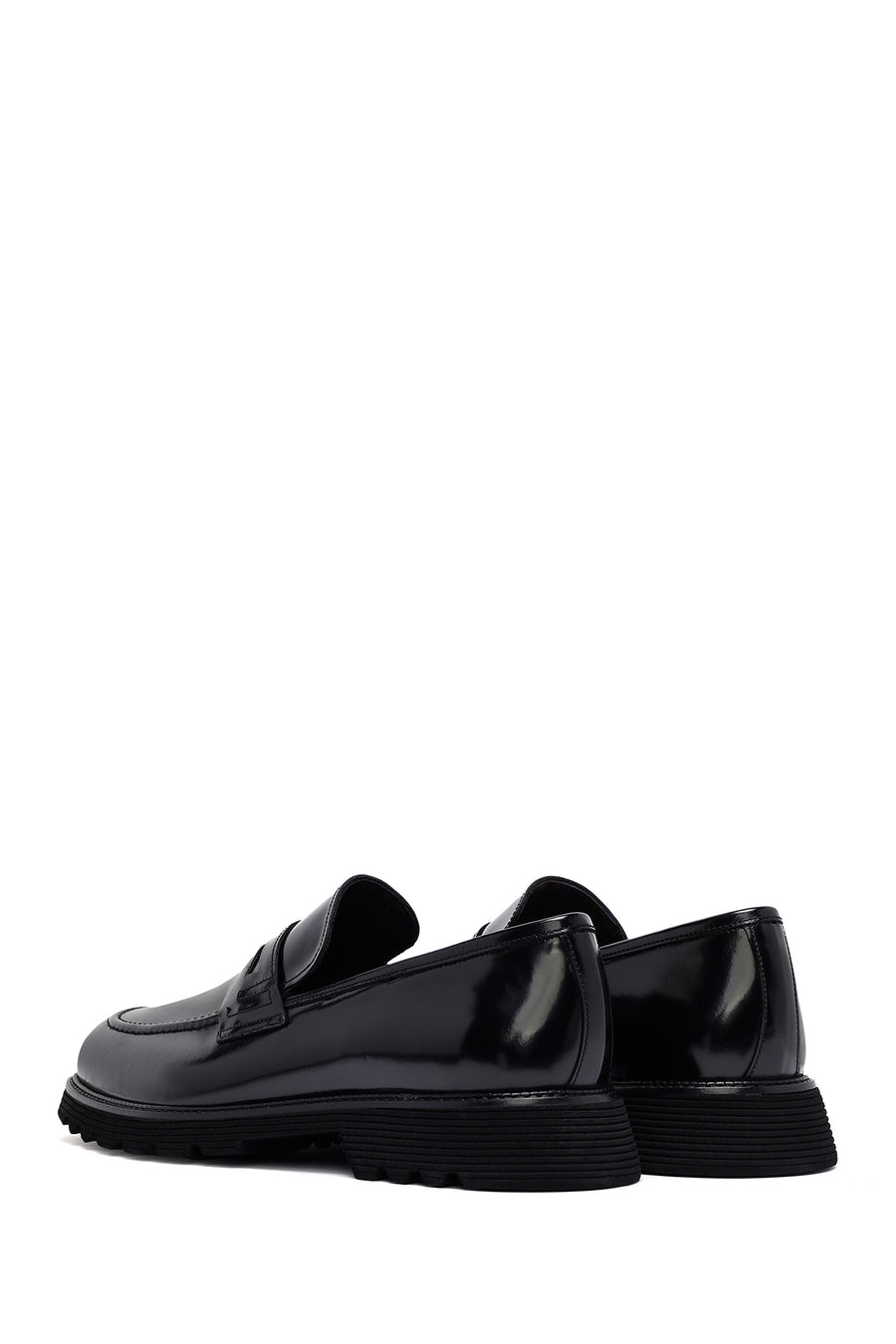 Erkek Siyah Deri Klasik Loafer