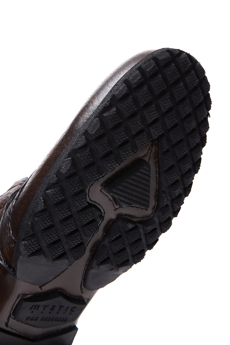 Men's Brown Leather Flat Boots