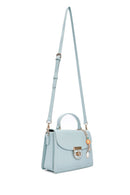 Women's Blue Long Strap Crossbody Bag with Accessory Detail | Derimod