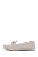 Women's Beige Buckle Loafer | Derimod