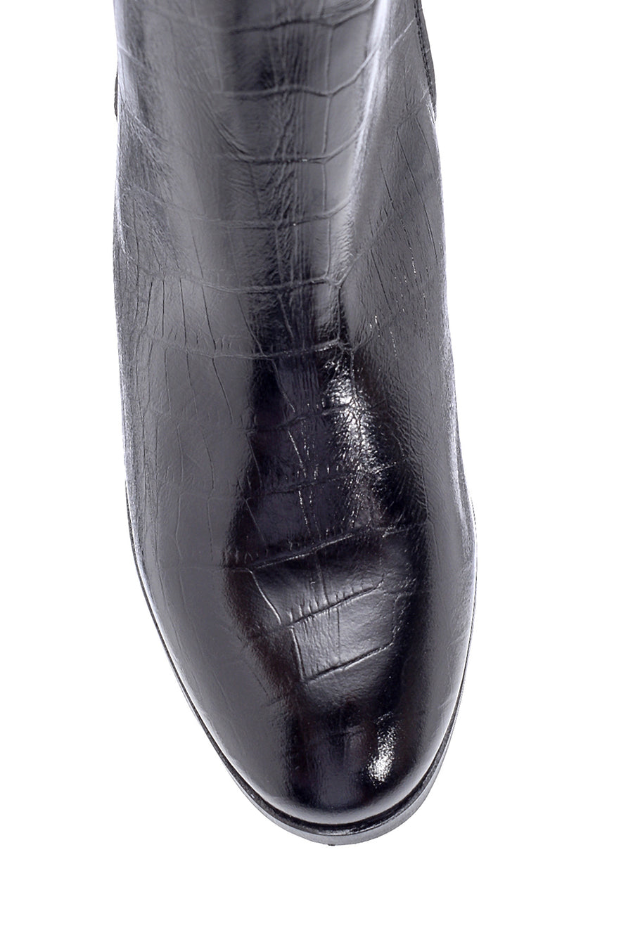 Women's Leather Crocodile Patterned Boots