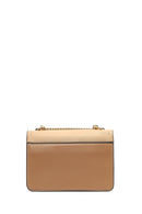 Women's Beige Long Chain Strap Classic Shoulder Bag | Derimod