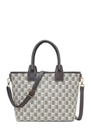 Woman Cream Long-Strap Printed Shoulder Bag | Derimod
