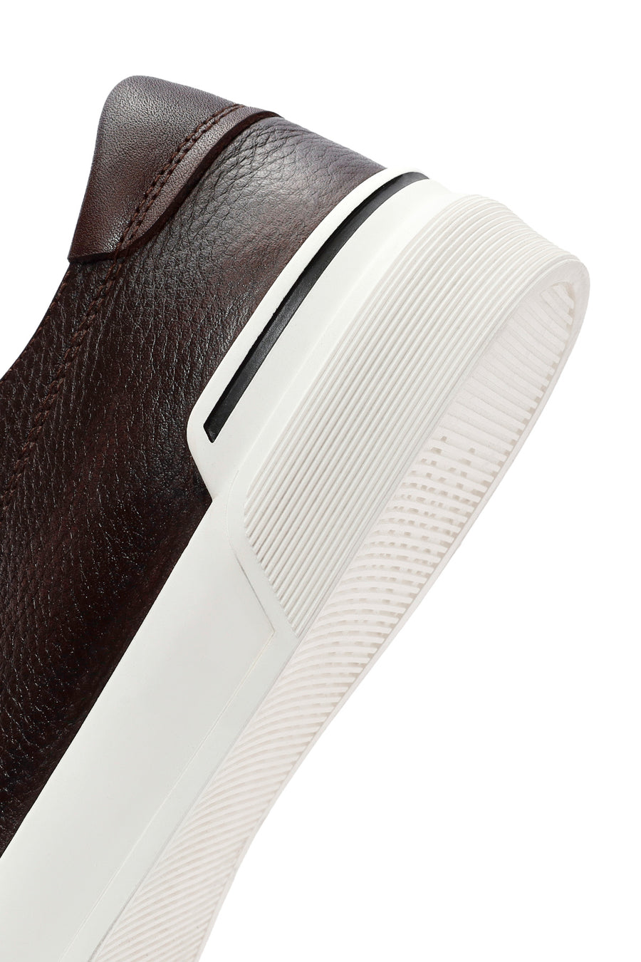 Men's Brown Lace-Up Leather Sneaker