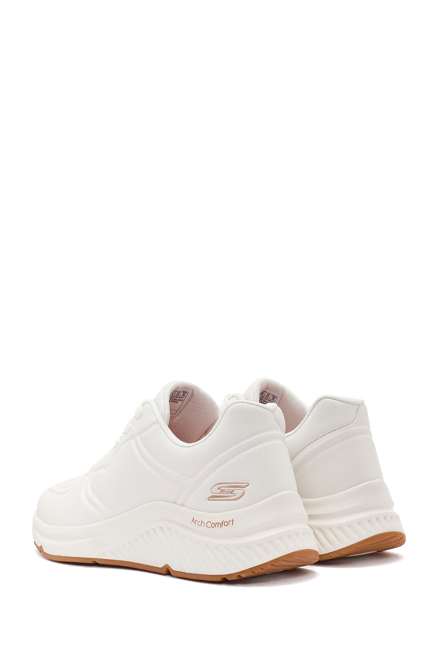 Skechers Kadın Beyaz Bobs Arch Comfort Bağcıklı Kalın Tabanlı Deri Sneaker