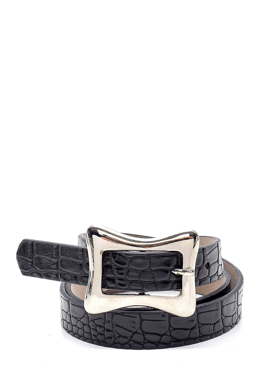 Women's Crocodile Pattern Belt 000A2D2529E3 | Derimod