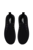 Derimod Zero Male Black Lace-Up Thick-Soled Fabric Casual Shoes | Derimod
