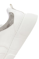 Women's White Thick Soled Stone Sneaker | Derimod