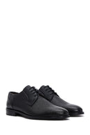 Men's Black Leather Printed Classic Shoes | Derimod