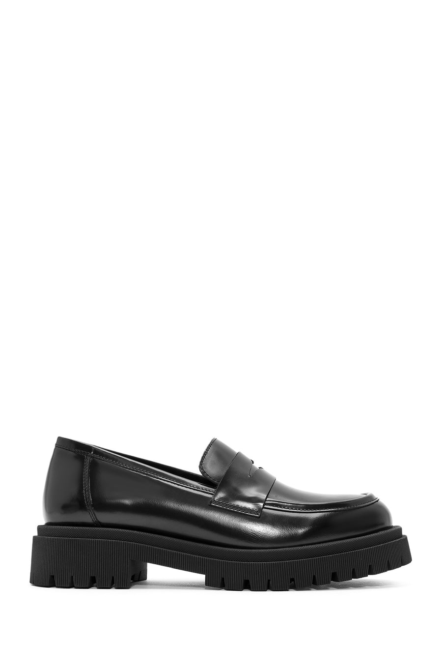 
Women's Black Thick Sole Leather Loafer
 24WFD236322 | Derimod