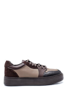 Men's Leather Suede Detailed Sneaker | Derimod