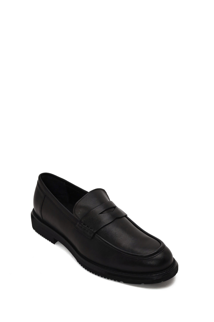 Erkek Siyah Deri Casual Loafer