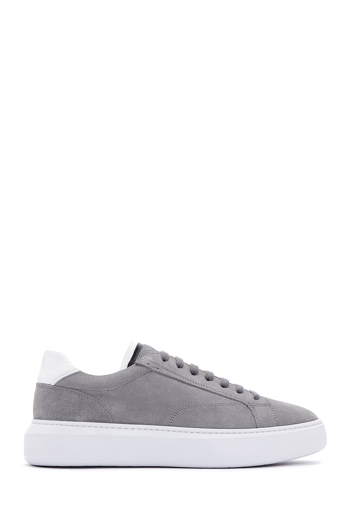 Men's Gray Suede Leather Thick Soled Sneaker 23SFD608410 | Derimod