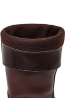 Women's Brown Leather Boots with Accessories | Derimod