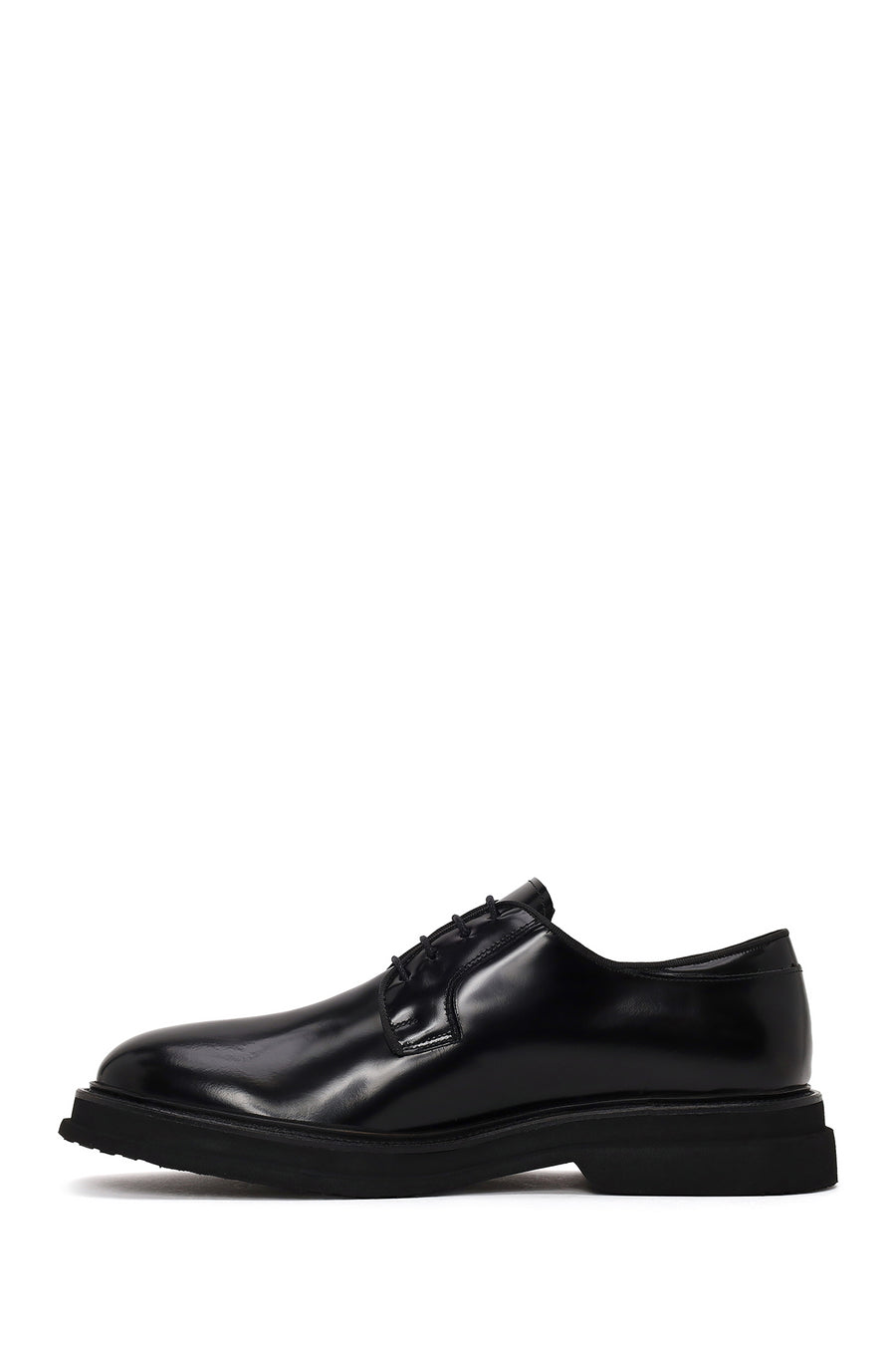 Male Black Lace-Up Leather Casual Shoes