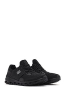 Derimod Zero Men's Black Thick Soled Fabric Sneaker | Derimod