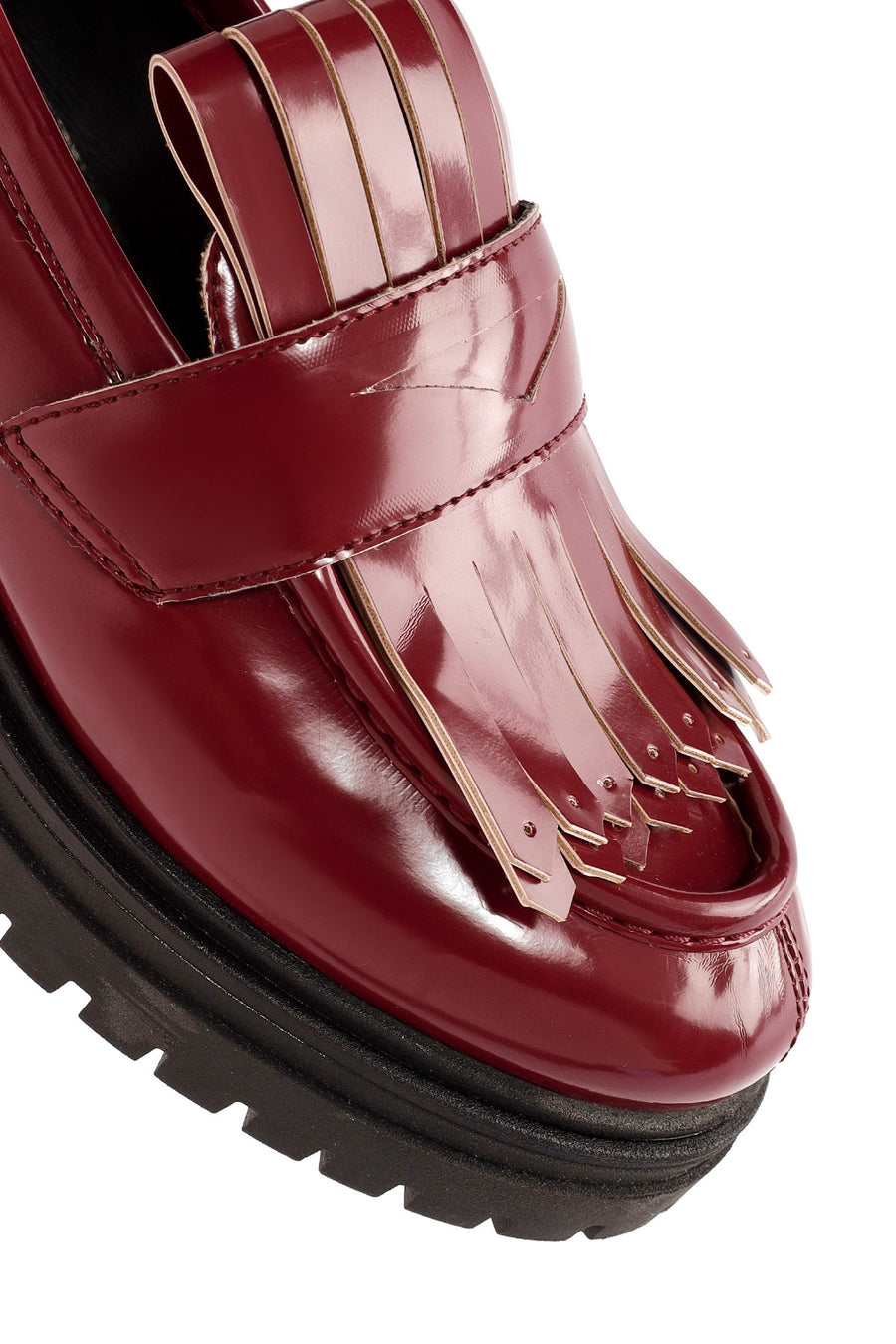 ACBC x Derimod Women's Burgundy Thick-Soled Masculine Loafer