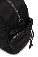 Woman Black Long-Strap Accessory-Detail Fabric Shoulder Bag | Derimod