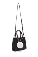 Women's Black Long Strap Handbag with Accessory Detail | Derimod