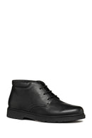 Geox Men's Black Spherica Ec1 Lace-Up Leather Casual Boots | Derimod