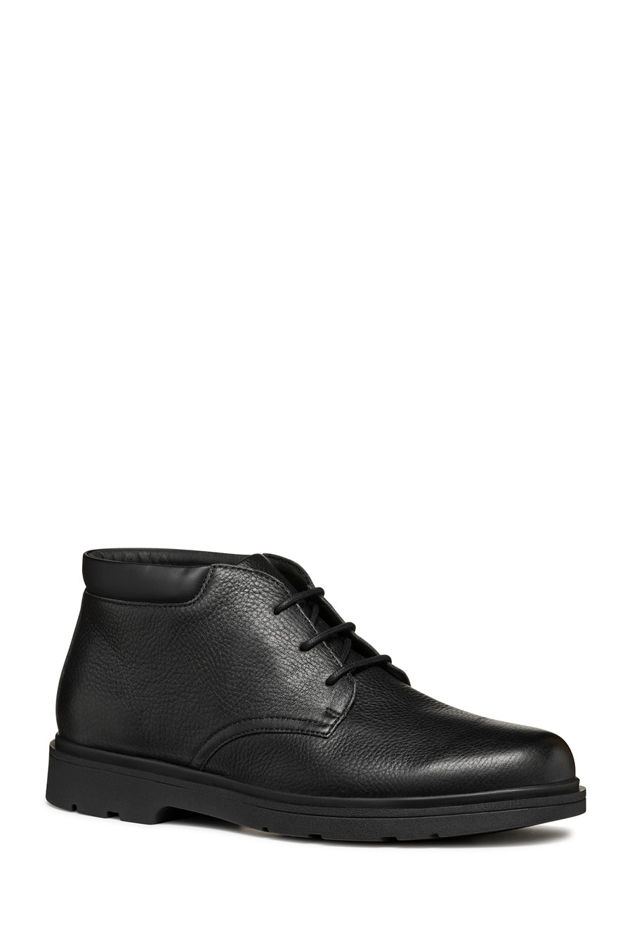 Geox Men's Black Spherica Ec1 Lace-Up Leather Casual Boots