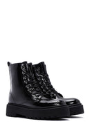 Women's Black Patent Leather Boots | Derimod