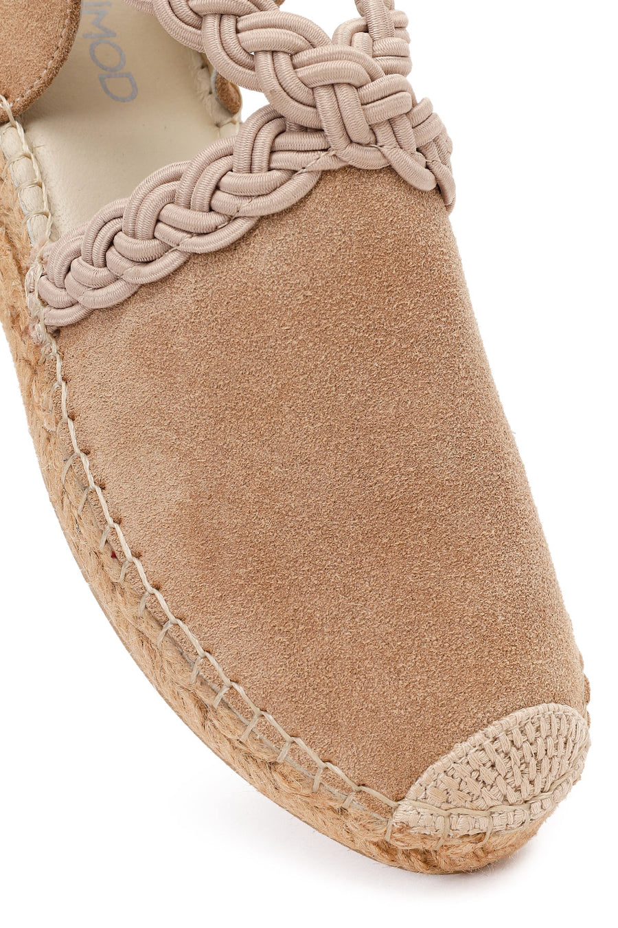 Women's Beige Suede Leather Espadrille