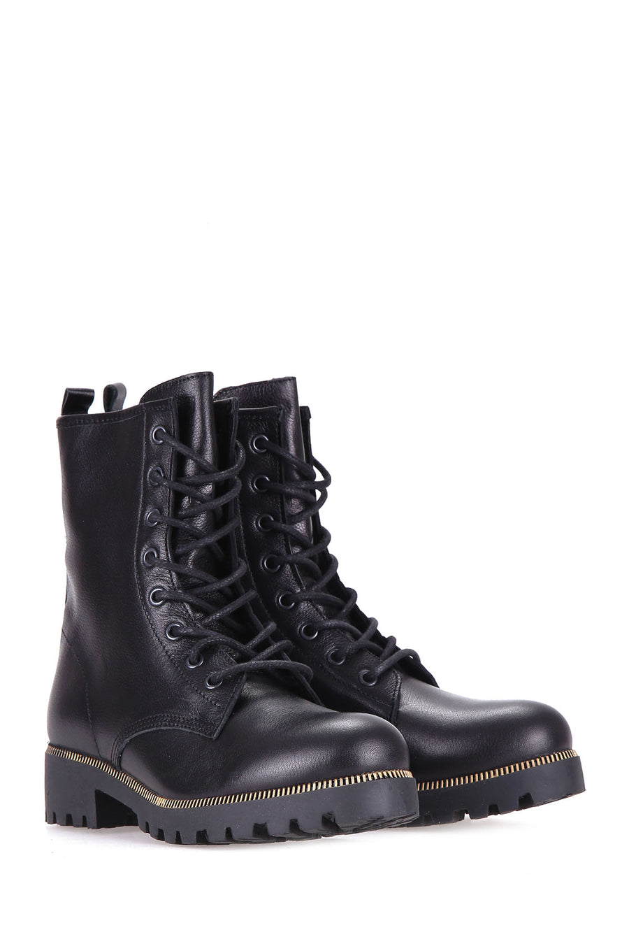 Lace-Up Women's Leather Boots