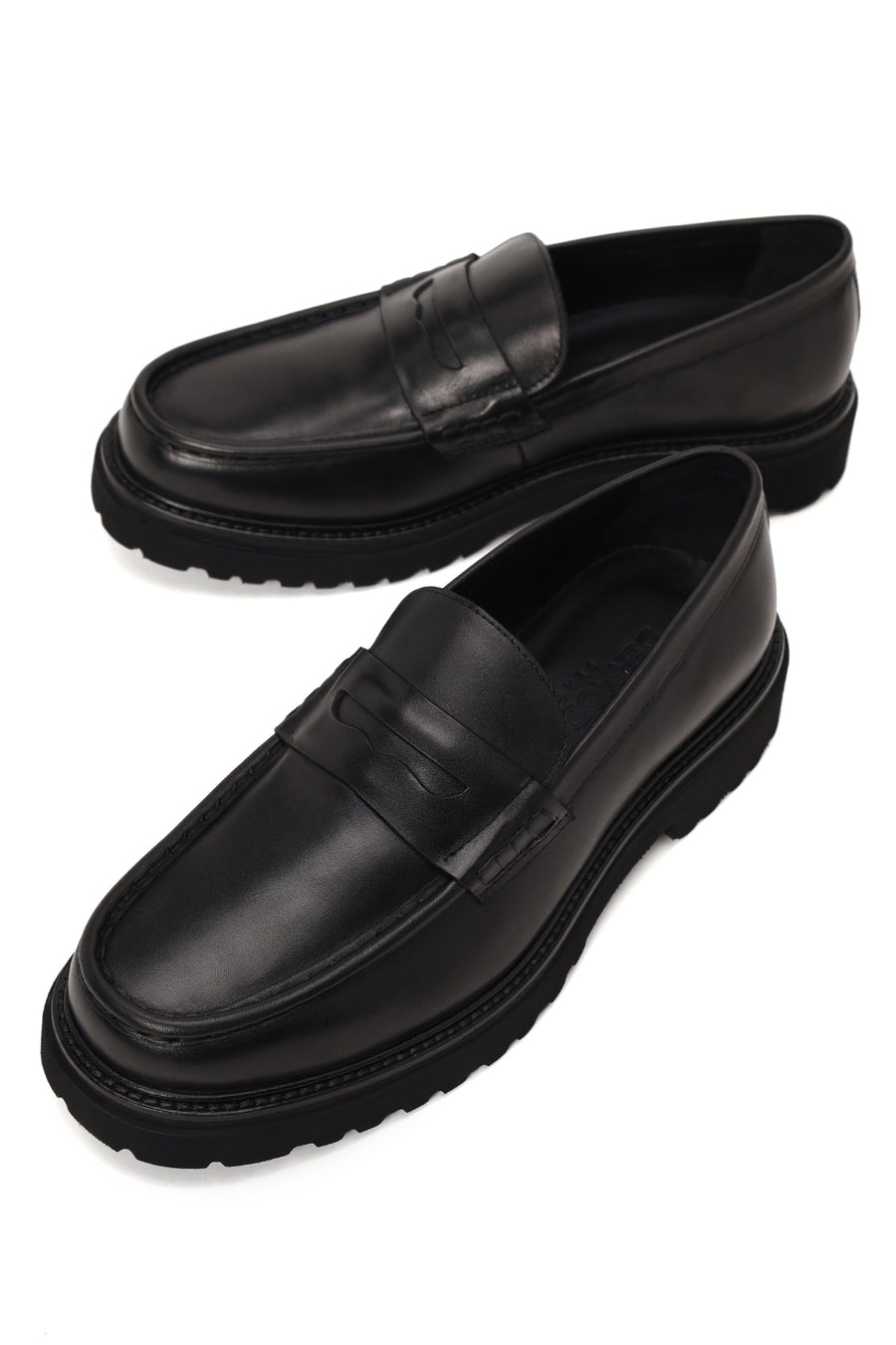 Male Black Leather Casual Loafer