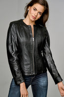 Linet Women's Leather Jacket | Derimod