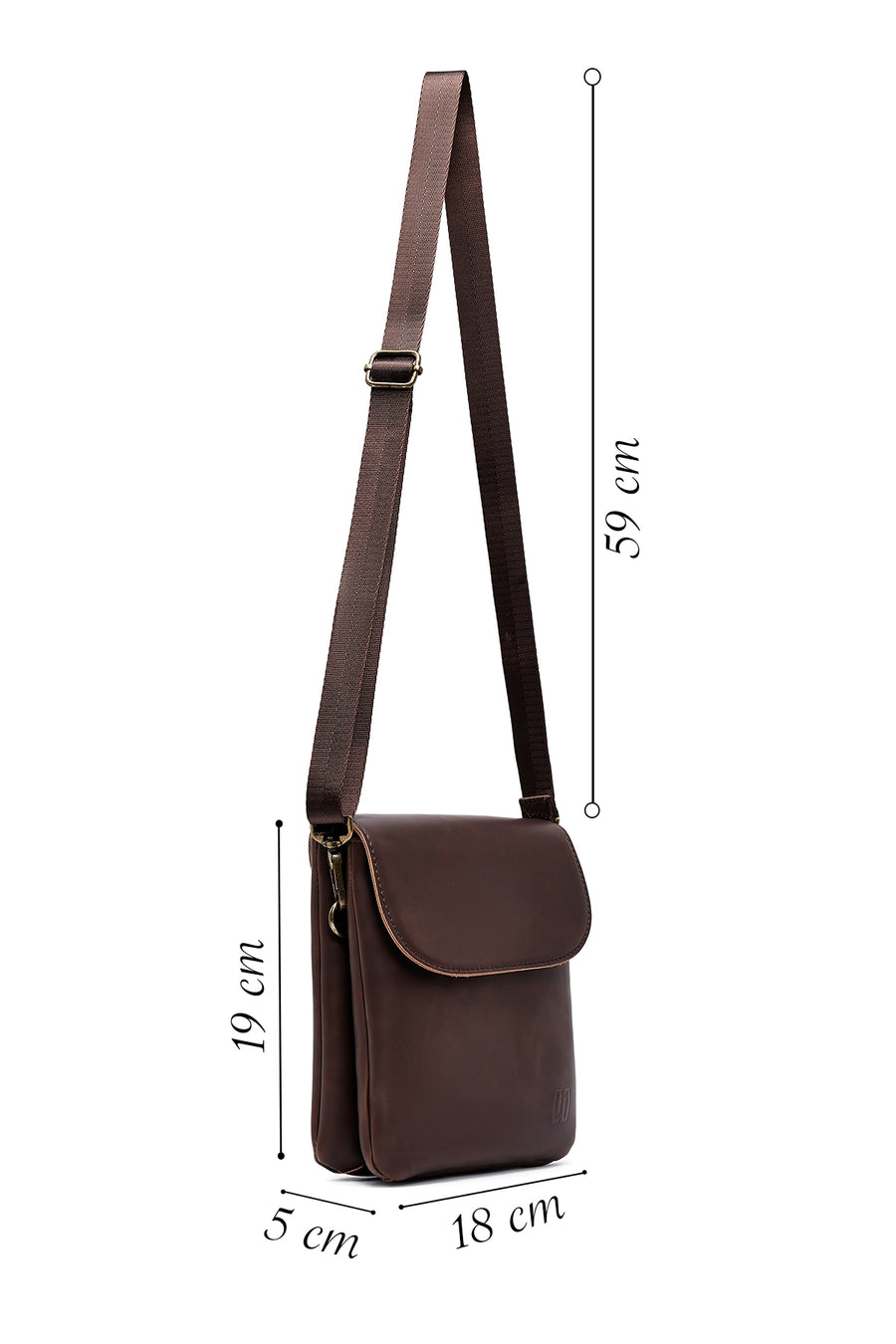 Men's Brown Messenger Bag