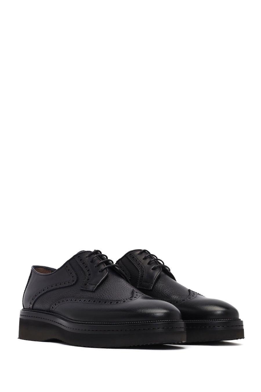 Men's Black Lace Up Leather Casual Shoes